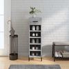 vidaXL Shoe Cabinet Concrete grey Engineered wood, iron, zinc alloy