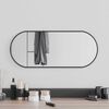 vidaXL Wall Mirror Black Glass 23.6 x 9.8 in Minimalistic Wall Mirror