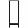 vidaXL Coffee Table Leg Set of 2 Black Powder-coated steel Standard