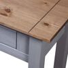 vidaXL Console Table Gray and natural wood Solid Pine Wood Medium
