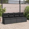 vidaXL Garden Sofa Set Black