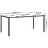 vidaXL Garden Table Beige and black