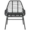 vidaXL Garden Chair Black PE rattan, powder-coated steel Medium