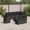 vidaXL Garden Sofa Set Black
