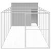 vidaXL Dog House Light Grey Galvanized Steel Large Durable Dog House