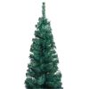 vidaXL Slim Artificial Pre-lit Christmas Tree with Ball Set Green 94.5"