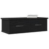 vidaXL Wall Cabinet Black Oak 23.62 x 10.24 x 7.28 in Engineered Wood