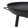 vidaXL Fire Pit 26.6"x22.8"x8.9" Steel