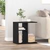 vidaXL Side Table Black oak 19.7" x 11.8" x 19.7" Engineered wood