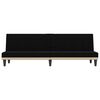 vidaXL Sofa Bed Black Polyester Large