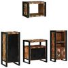 vidaXL Bathroom Furniture Set with Door 4 pcs Brown Solid Reclaim Wood