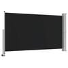 vidaXL Side Awning Black screen, Grey stand Polyester, Powder-coated iron