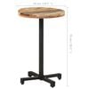 vidaXL Bistro Table Mixed Reclaimed wood and iron Compact Durable