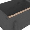 vidaXL Garden Raised Bed Grey Solid Pine Wood Medium Decorative Inlays