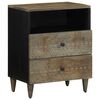 vidaXL Bedside Cabinet Light Gray Mango wood and engineered wood