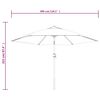 vidaXL Garden Parasol Taupe Polyester, Steel Large Tiltable
