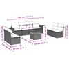 vidaXL Garden Sofa Set Black