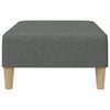 vidaXL Footstool Dark Grey Polyester, Plywood, Foam, Plastic Medium