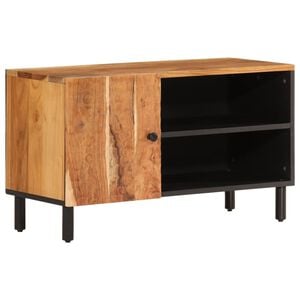 vidaXL TV Cabinet Natural Wood Solid Acacia wood, Engineered wood, Iron
