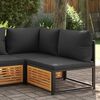 vidaXL Garden Sofa Anthracite Solid acacia wood, Powder-coated steel Small