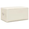 vidaXL Storage Box Set of 2 Cream Polyester Medium Foldable