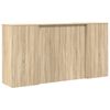 vidaXL Reception Desk Sonoma oak Engineered wood Large Reception Desk