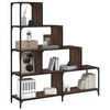 vidaXL Bookcase Brown Oak Engineered wood, powder-coated steel