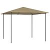 vidaXL Gazebo Taupe Fabric, steel 9.8 x 9.8 x 8.5 ft Durable Gazebo