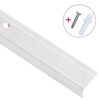 vidaXL Stair Nosings in L-shape 15 pcs Aluminium 35.4 " Silver