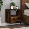 vidaXL Wall-mounted Bedside Cabinet Smoked Oak Engineered wood, metal