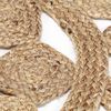vidaXL Area Rug Natural Jute Jute 70.9 in diameter Durable Area Rug