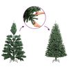vidaXL Artificial Pre-lit Christmas Tree Green 47.2" PVC and Metal