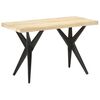 vidaXL Dining Table Natural mango wood Solid mango wood, powder-coated steel
