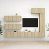 vidaXL TV Cabinet Set Set of 7 Sonoma Oak Engineered Wood Medium