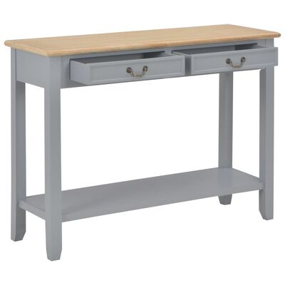 vidaXL Console Table Gray 43.3"x13.8"x31.5" Wood