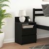 vidaXL Bedside Cabinet Black Engineered wood Medium Bedside Cabinet