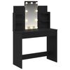 vidaXL Dressing Table Black oak 37.8" x 15.7" x 55.9" Engineered wood