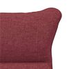 vidaXL Armchair Wine Red 27.17 x 29.13 x 36.61 in Sherpa Fabric