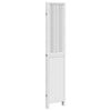 vidaXL Room Divider 4 Panels White Solid Wood Paulownia