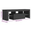 vidaXL TV Stand with LED Lights Gray 47.2"x13.8"x15.7"