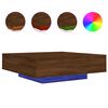 vidaXL Coffee Table Brown oak Engineered wood Medium Lights