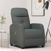 vidaXL Massage Chair Dark Gray Polyester, Iron, Wood Adjustable