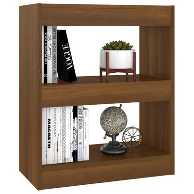vidaXL Book Cabinet/Room Divider Brown Oak 23.6"x11.8"x28.3"