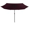 vidaXL Garden Parasol Bordeaux red Polyester, Metal Medium Foldable