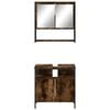 vidaXL Bathroom Furniture Set Smoked oak