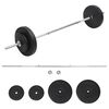 vidaXL Barbell with Plates Set 66.1 lb