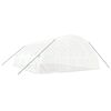 vidaXL Greenhouse White Polyethylene, Galvanized Steel Large