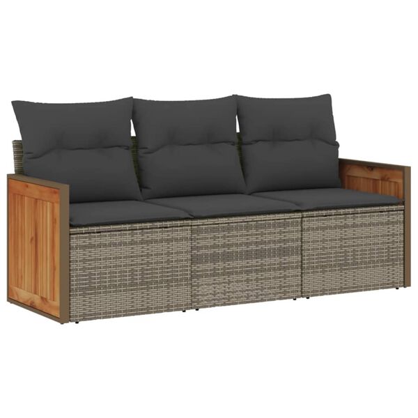 vidaXL Garden Sofa Set Grey