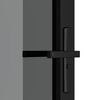 vidaXL Interior Door 32.7"x79.3" Black ESG Glass and Aluminum