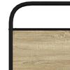 vidaXL Bed Frame Smoked Oak Steel and Engineered Wood Twin Bed Frame